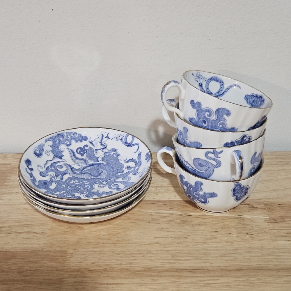 Vintage Porcelain Tea Cups and Saucers